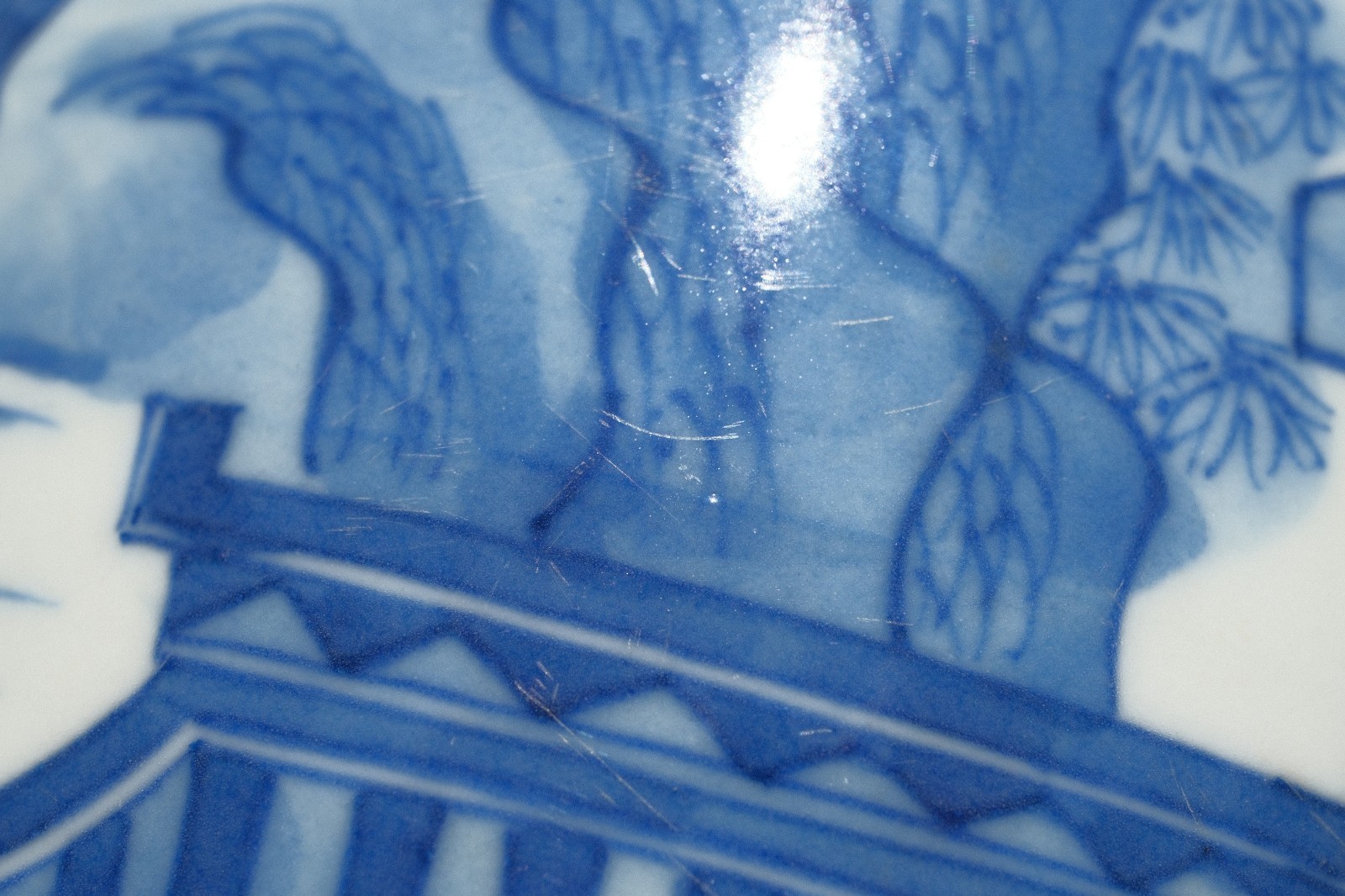 C0102. Blue & White Vase with Landscape & Scholar, Kangxi Mark
