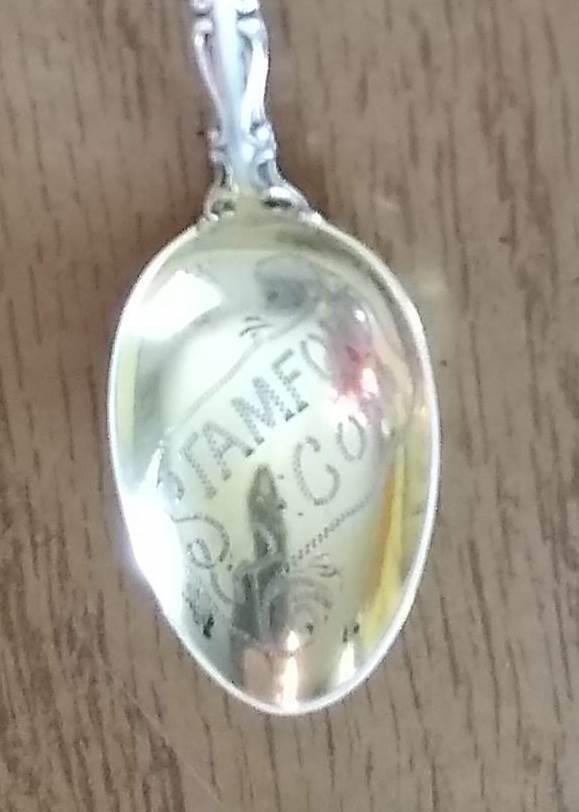 Stamford Conn Sterling Silver +9 gram Demitasse Spoon Souvenir Antique Collector