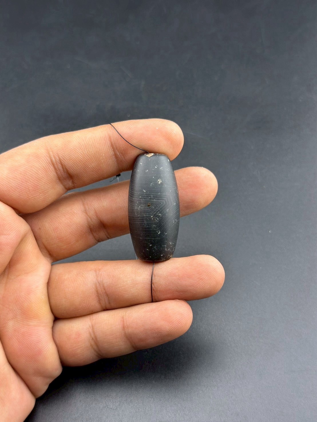 Genuine Ancient Tibetan Himalayan Agate Sulaimani Dzi Bead