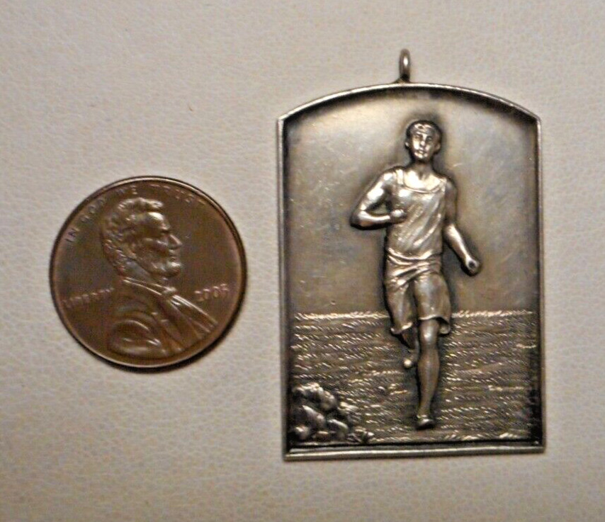 Old Art Deco Weyhing Detroit Sterling Old Timers Award Medal 440Yd Hurdles 14.5g