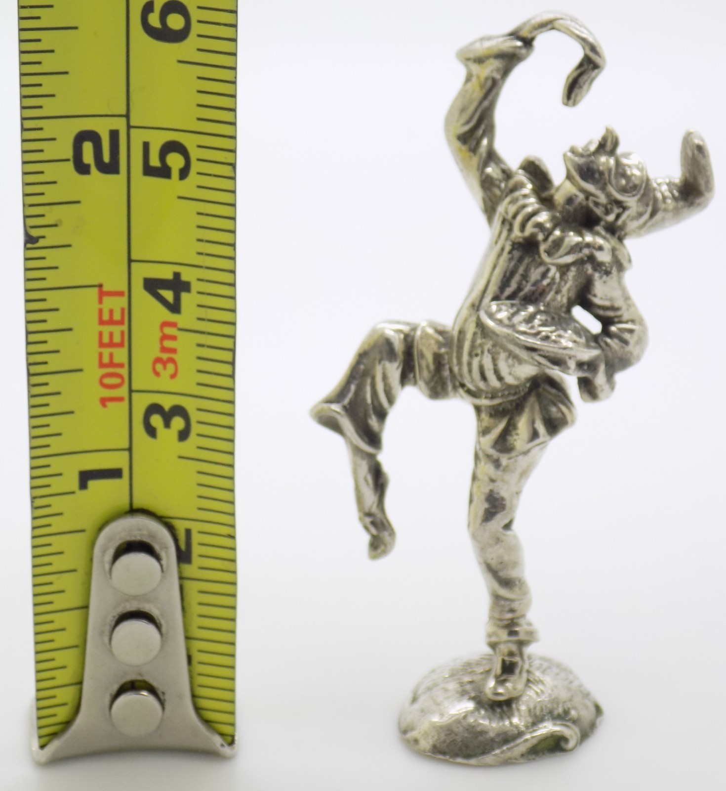 Vintage Italian Handmade Genuine Sterling Silver Pulcinella “Commedia dell’Arte”