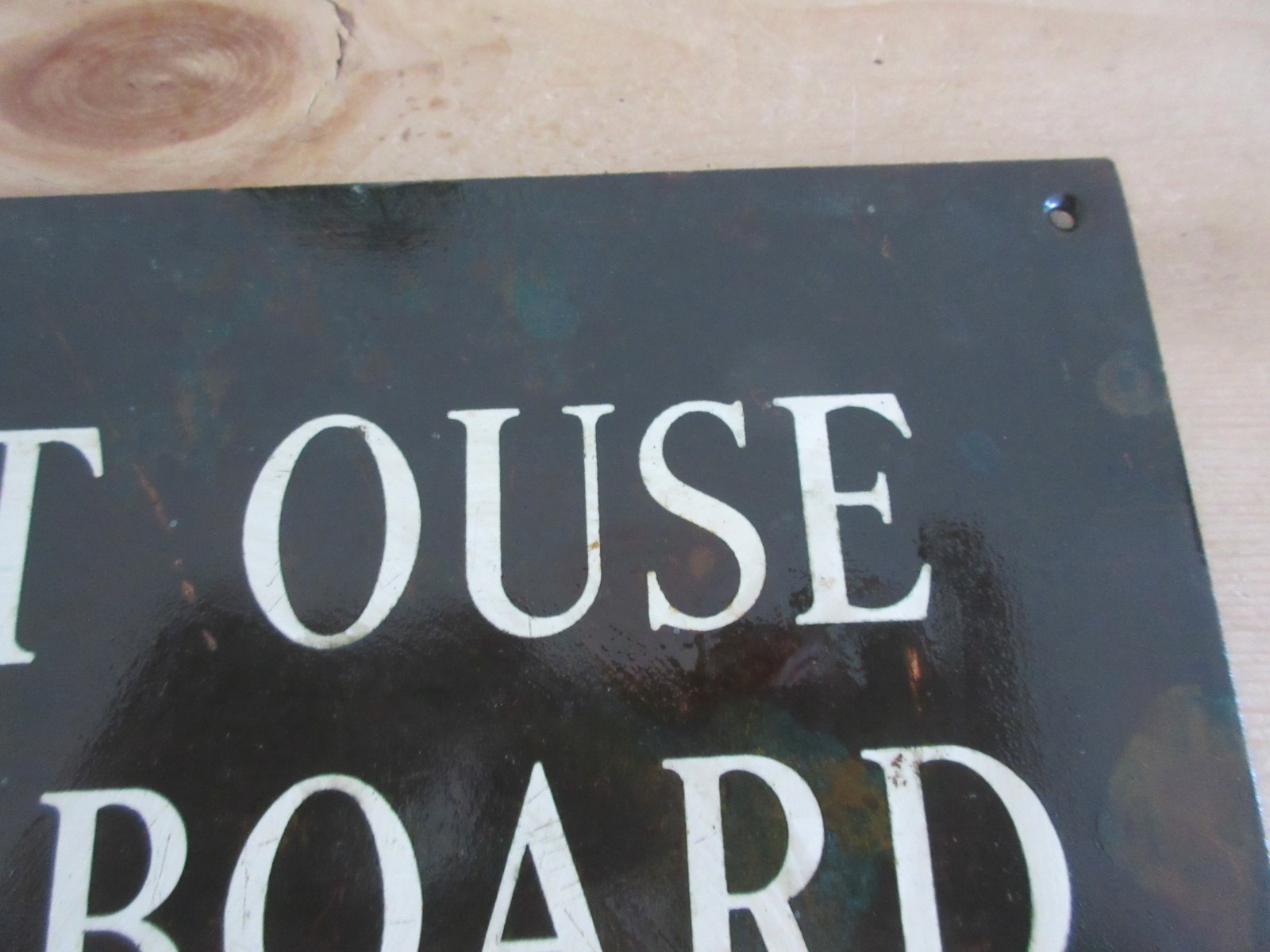 Vintage River Ouse Fishing Sailing Brass Sign c1950 – 30cm x 20cm