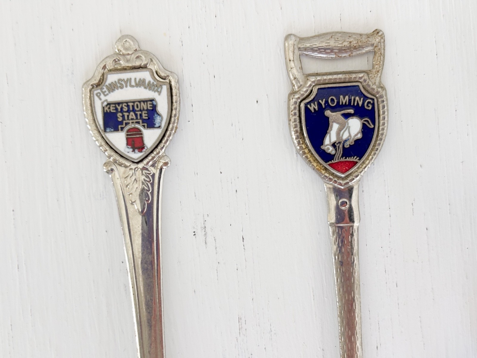 Fabulous Vintage 1970-80s Shield-Style Souvenir Spoons — Set of Lucky 13