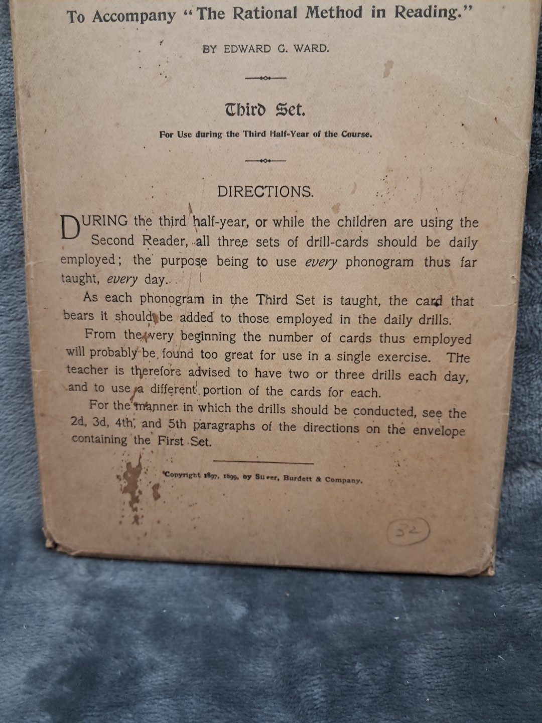 Phonetic Drill-Cards – Silver, Burdett & Company (1897–1899) 32 cards