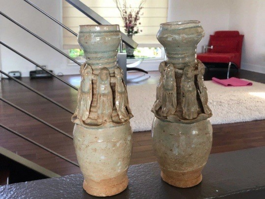 Chinese Antique Porcelain Vase Song period (1 pair) “9”(H) #MD312
