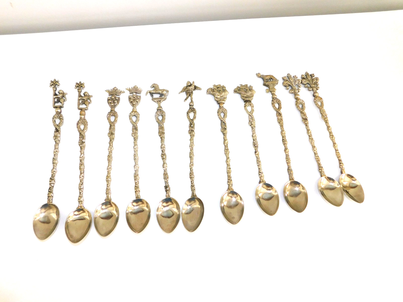 Antique Iced Tea Spoons Silver Plated, Dessert, or Appetizer spoons set of 11