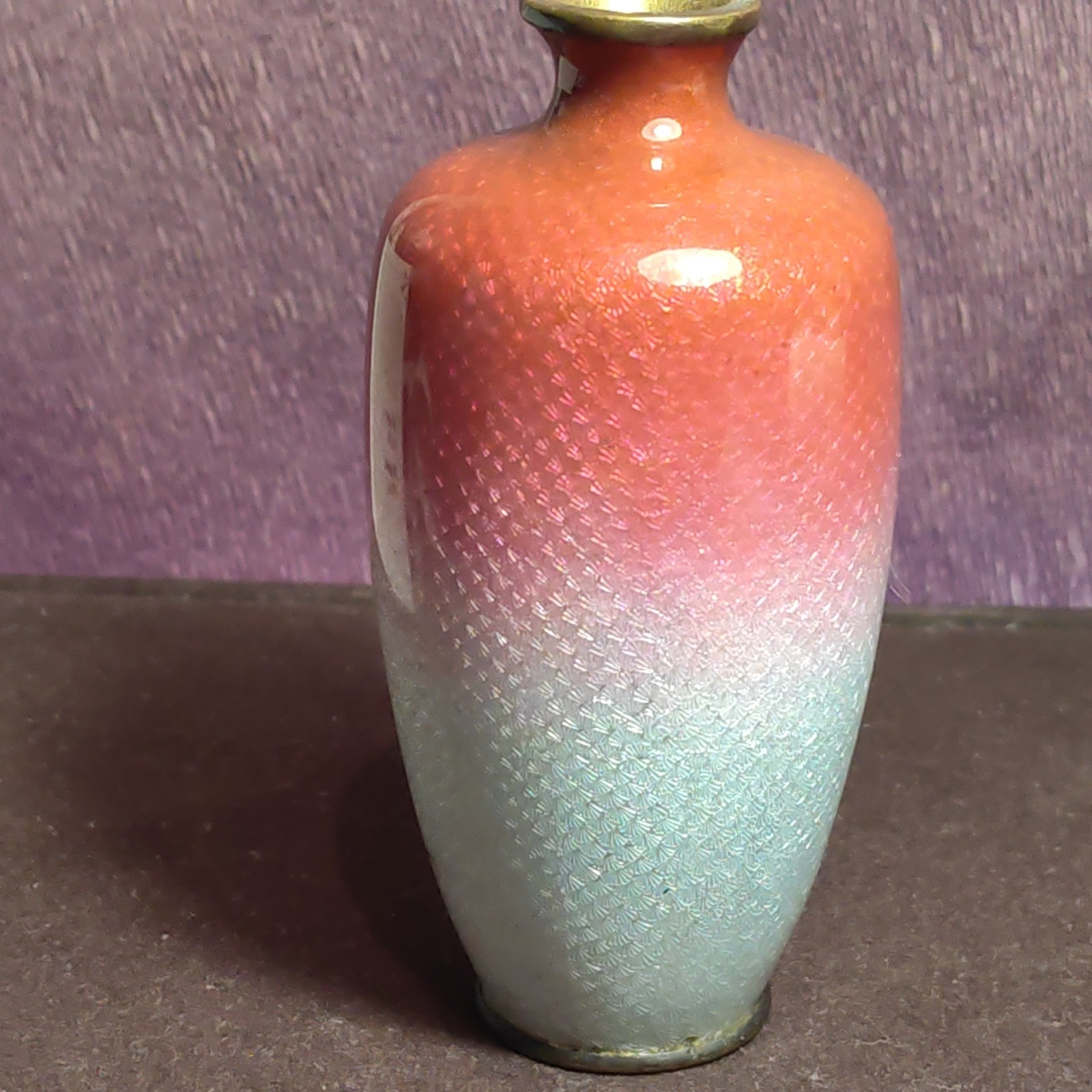 Antique Japanese Ginbari Floral Vase 12cm