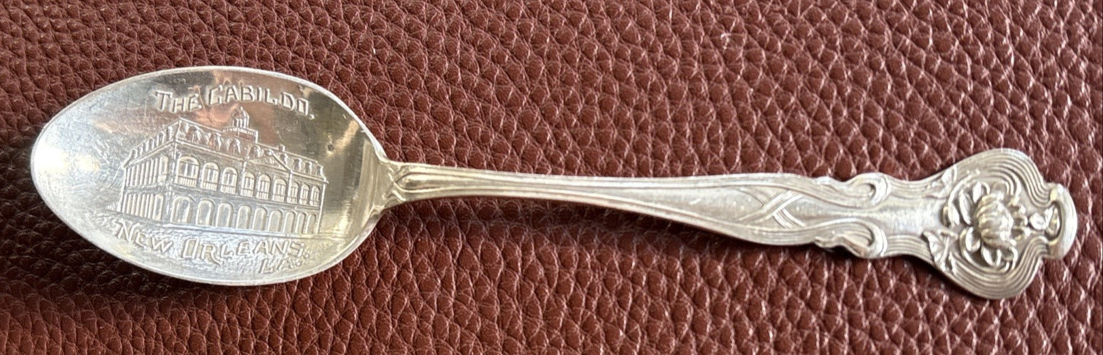 Cabildo New Orleans LA 5.25″ Sterling Souvenir Spoon Pond Lily Pattern P&B 17g