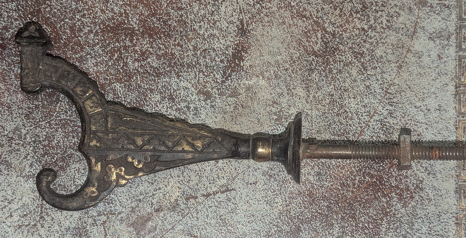 Antique Ornate Bronze/Brass Aesthetic Eastlake Wall Hook Coat Hat Rack Hardware