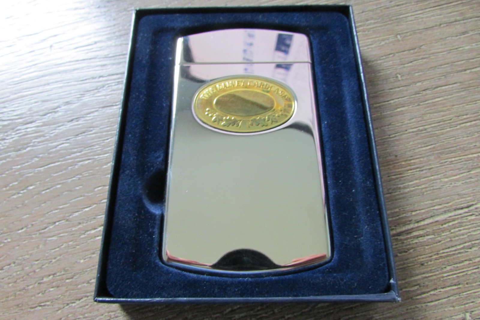 THE ORIGINAL DALVEY BUSINESS CARD CASE, OAKLEAF BRASS EMBLEM. *Xtra’s Included*