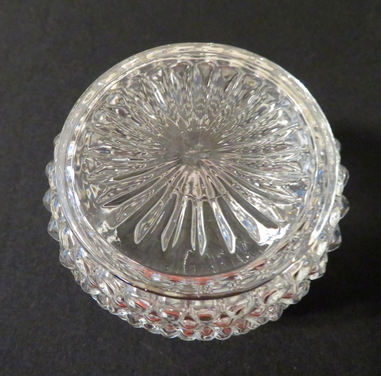 England Celtic Quality Silverplate Hobnail Sugar Bowl With Integral Tongs Signed