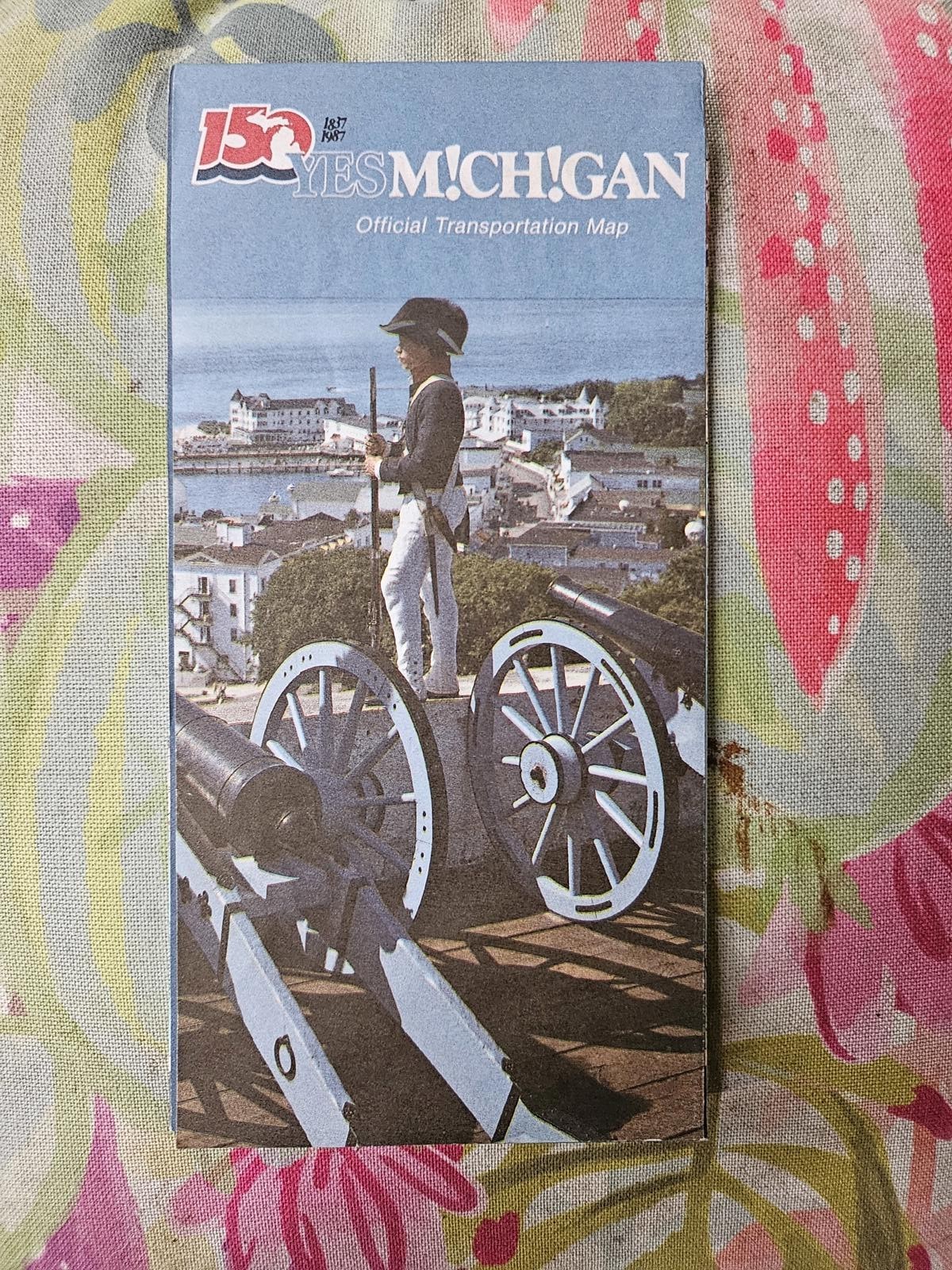 150 Anniversary 1837-1987 Vintage Yes Michigan Official Transportation Road Map