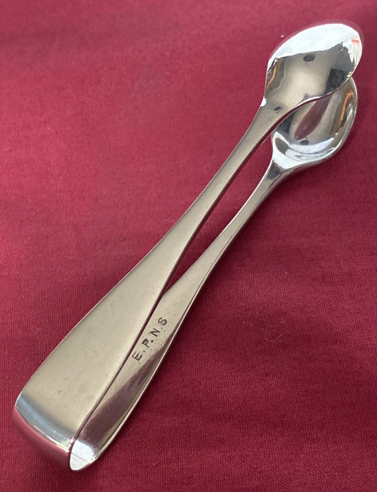 Vintage English Nickel Silver Plated Sugar Tongs c.1950’s