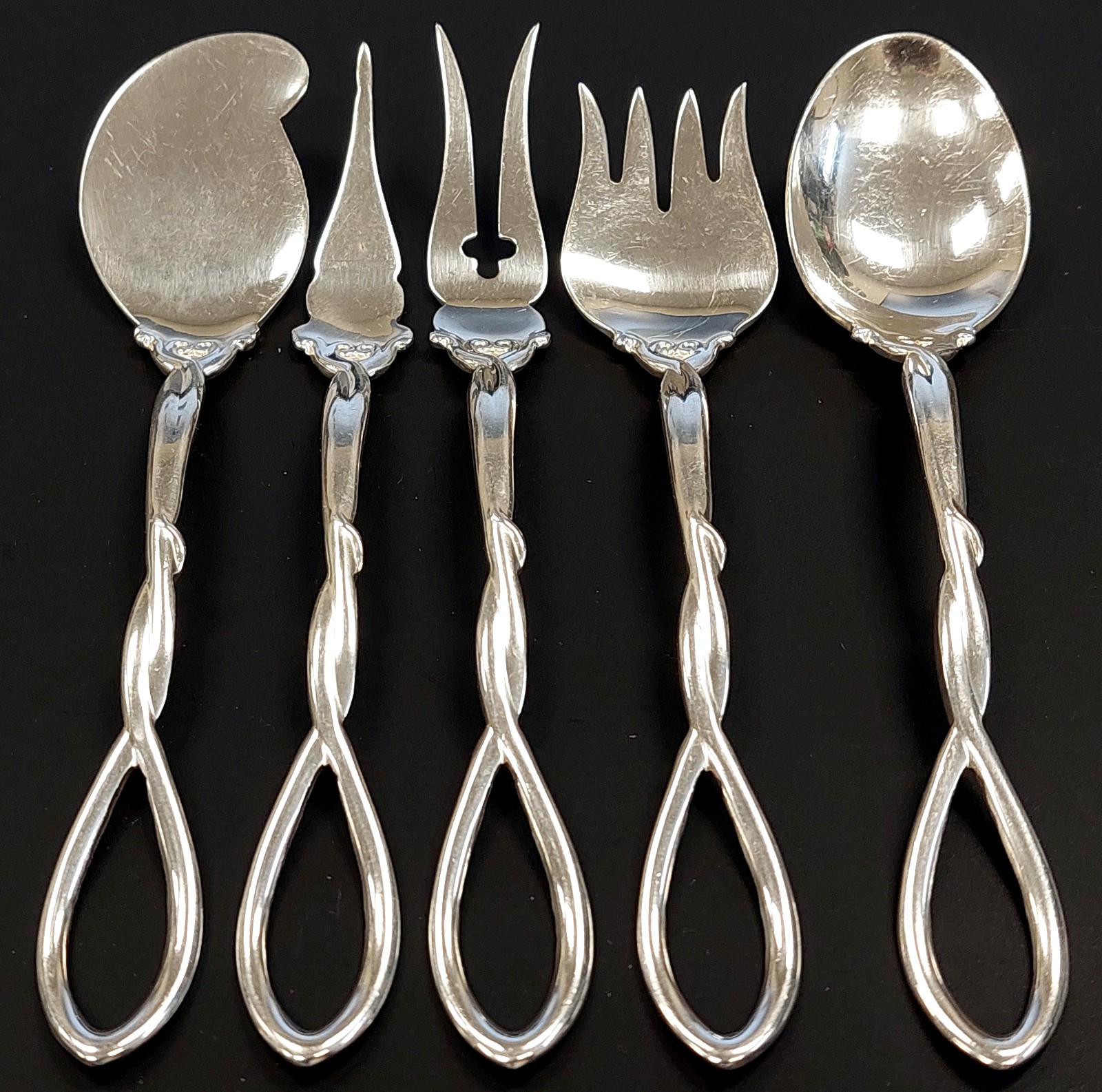 Frank M. Whiting Sterling Silver FWS7 Open Handle 5 pc. Hostess set!