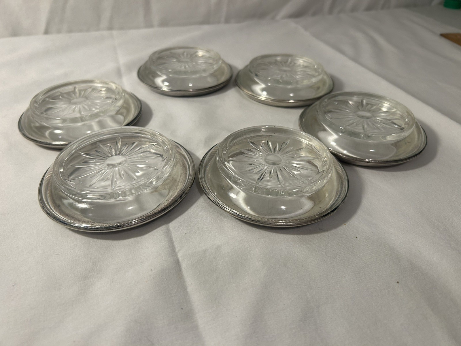 Frank M Whiting Sterling Coasters Set of 6