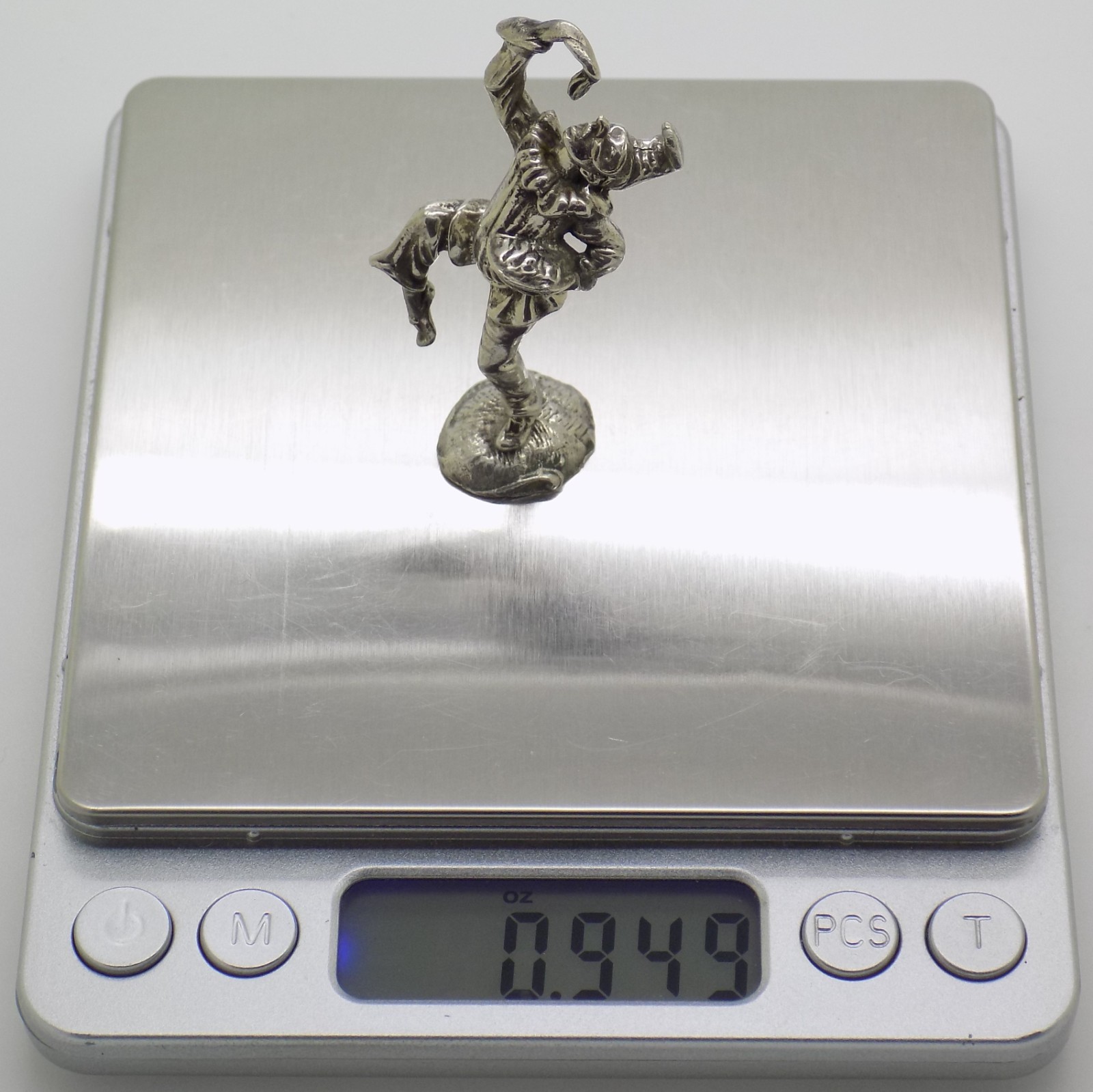 Vintage Italian Handmade Genuine Sterling Silver Pulcinella “Commedia dell’Arte”