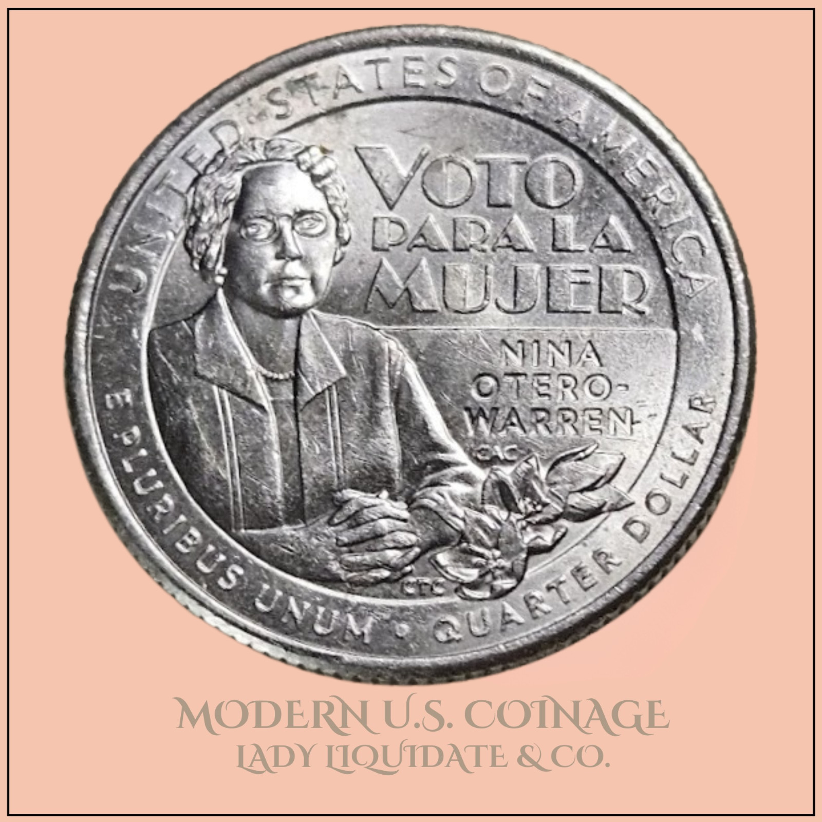 2022 P Nina Otero Warren Quarter – VF Circulated – ERROR “IN COD WE TRUST”