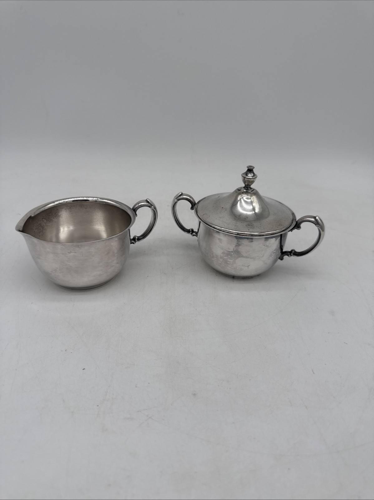 Vintage Silverplate Creamer & Sugar Bowls Lot of 2
