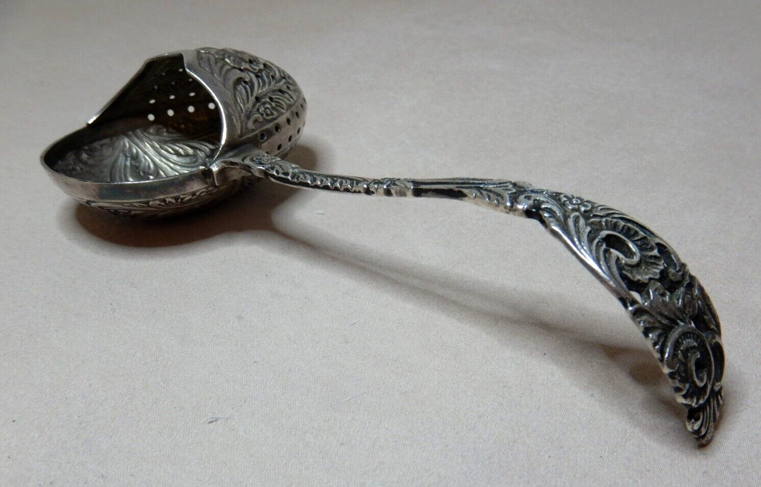 VINTAGE SILVER PLATED GEORG NILSSON FOR GERO 90 DUTCH TEA SPOON STRAINER