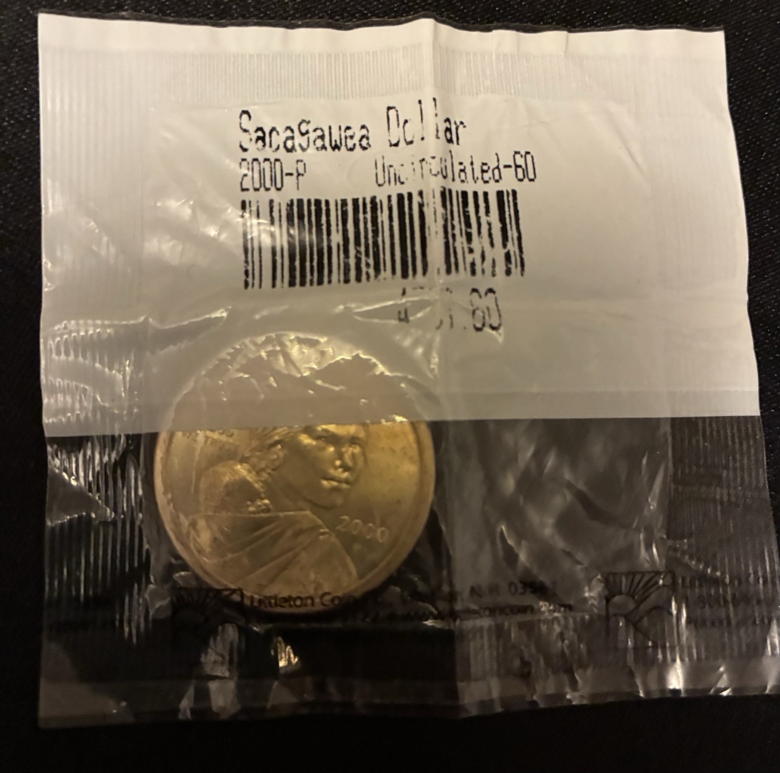 Sacagawea Dollar 2000-P Uncirculated And Circulated In A Sealed Pouch