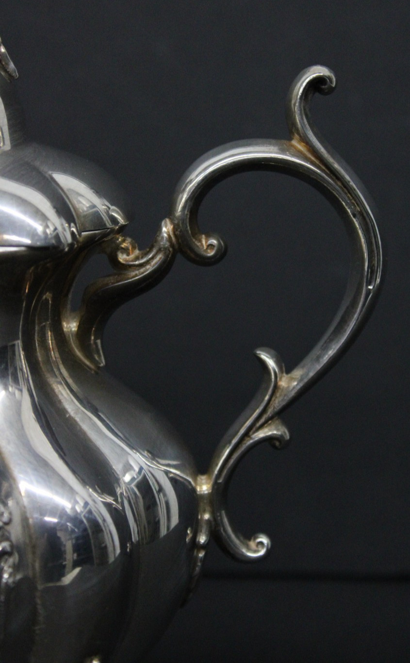 Vtg Reed & Barton Winthrop Shield Silverplate Footed Sugar Bowl Pumpkin 1795E