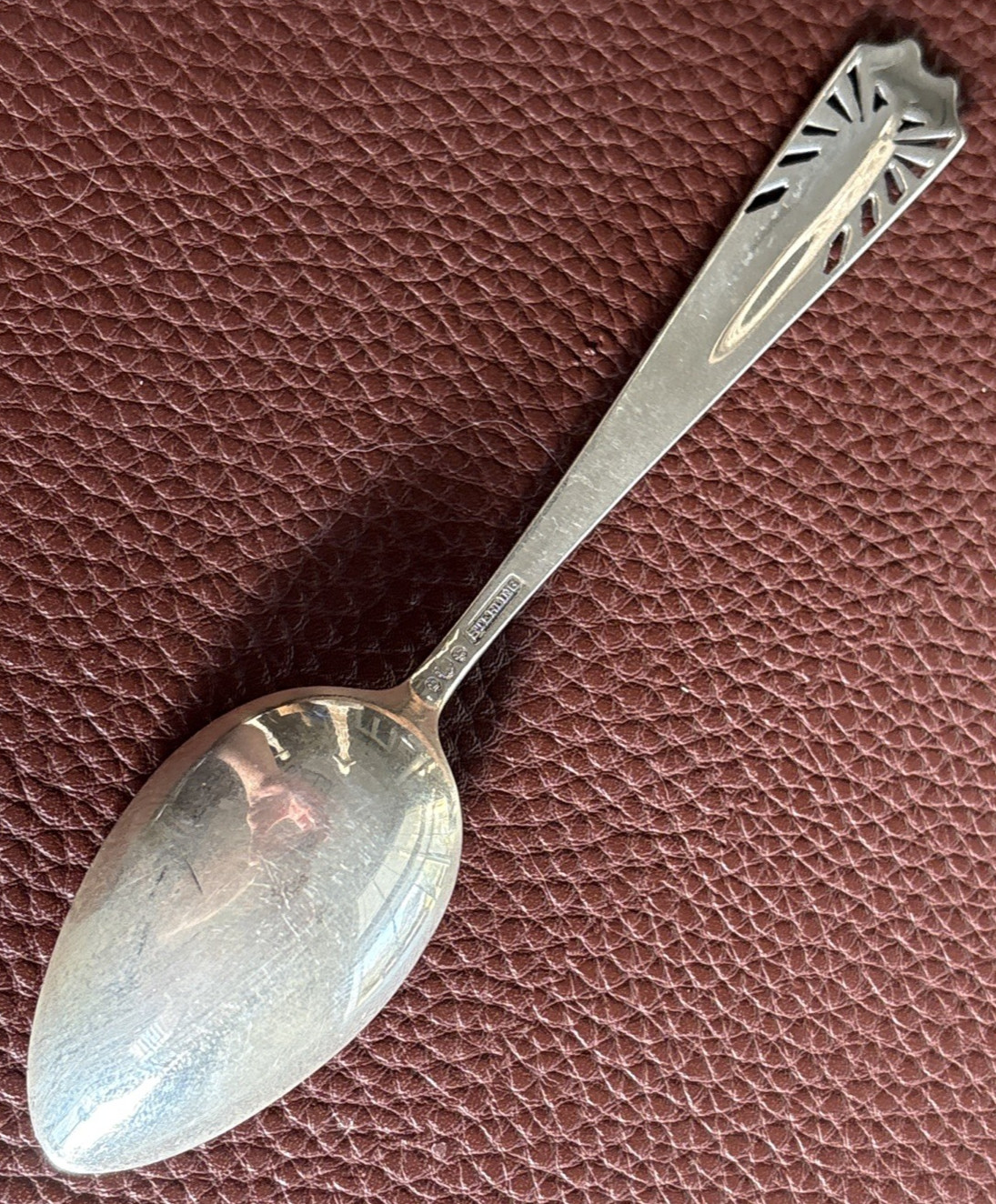 Empire State Building 1939 Worlds Fair New York 5.1″ Sterling Souvenir Spoon 17g