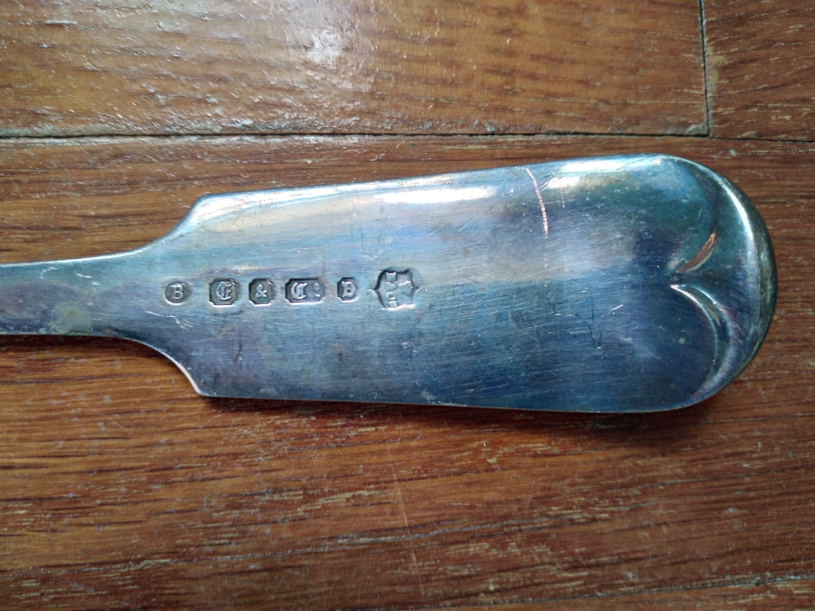 vintage silver plate serving spoon