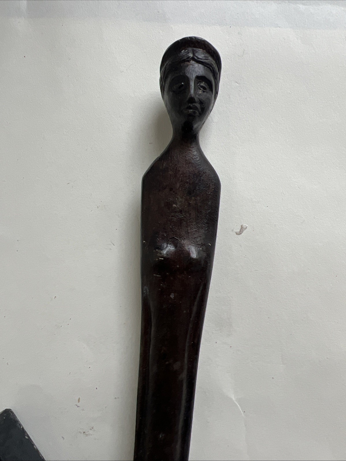 Two Large Bronze Etruscan MCM Giacometti-style Standing Greek Kore Sculptures