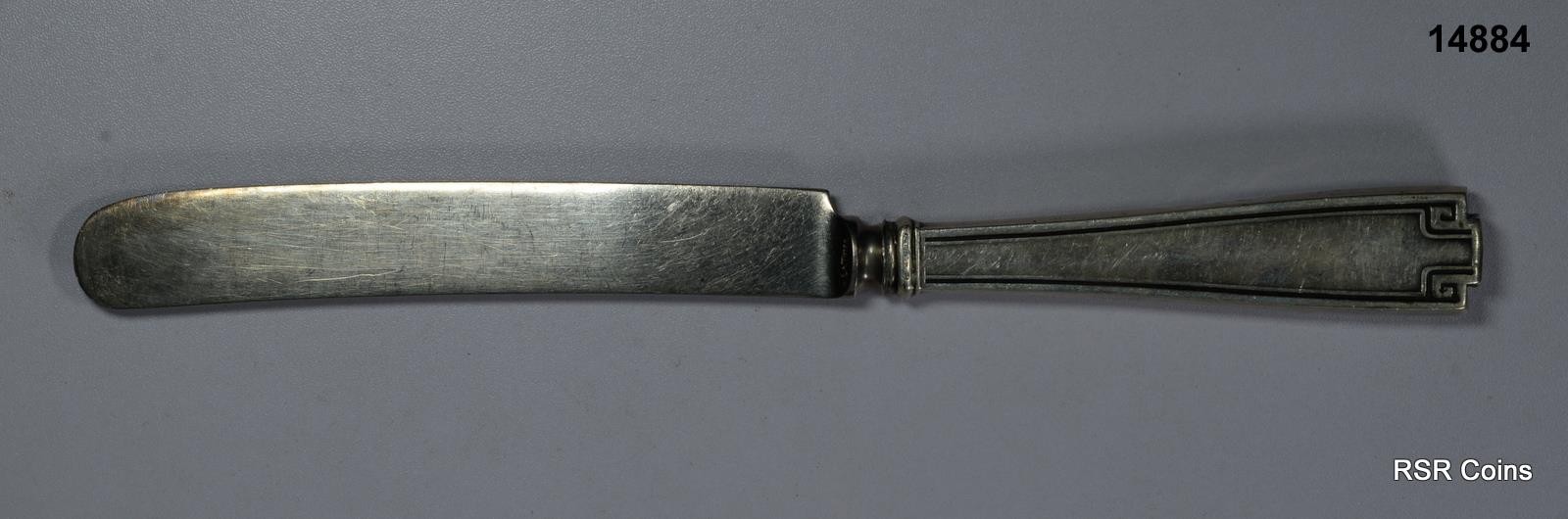 1913 ANTQUE GORHAM KNIFE STERLING SILVER HANDLE APPROX. 40 GR ETRUSCAN #14884