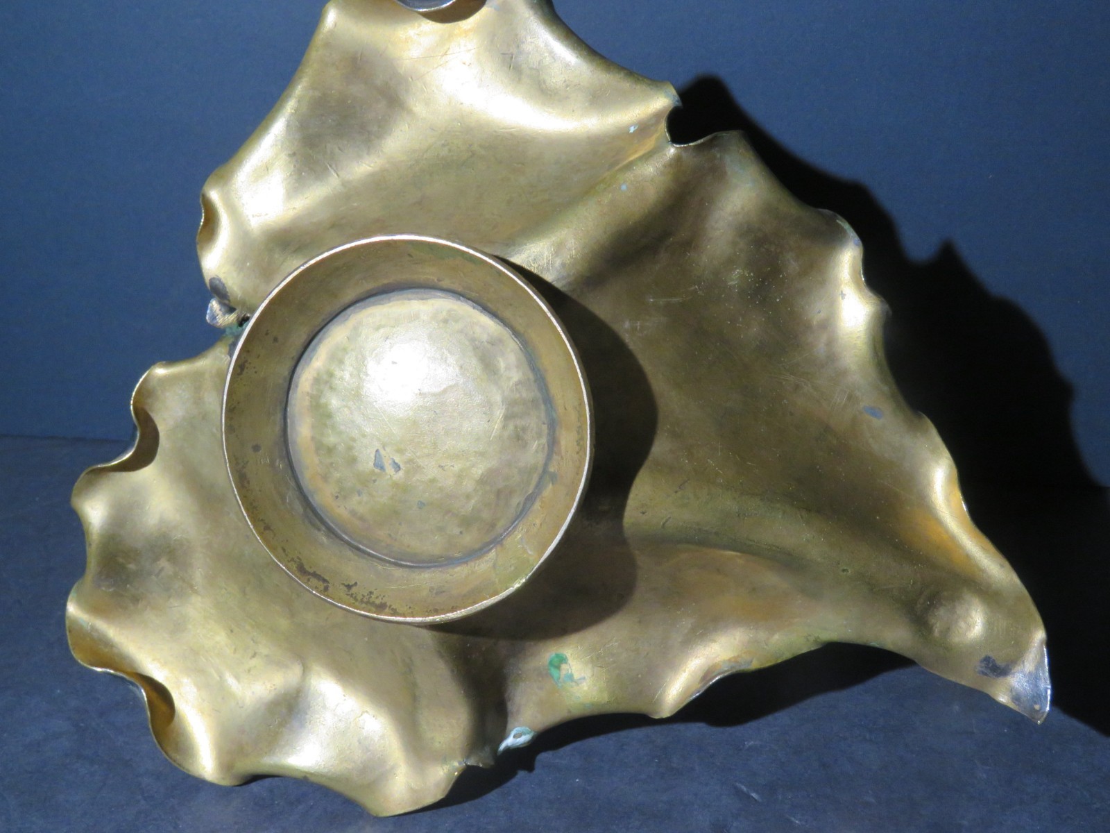 Arts and Crafts Style Mixed Metal Aesthetic Handled Tray with Scarab