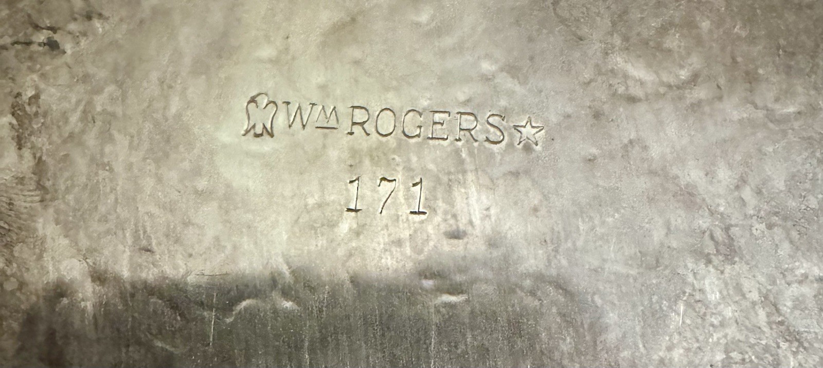 Vintage William M Rogers 12.25” Floral Silver Plated Base Metal Serving Tray 171