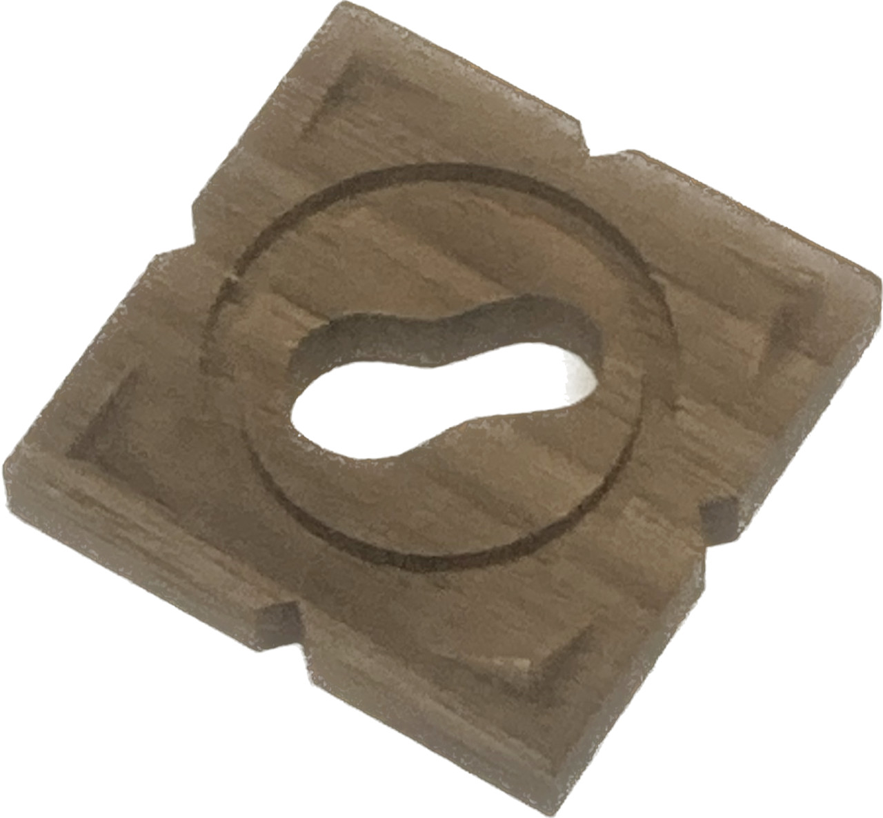 Victorian Eastlake Style Walnut Wood Key Hole Cover, Escutcheon, 1 3/4″