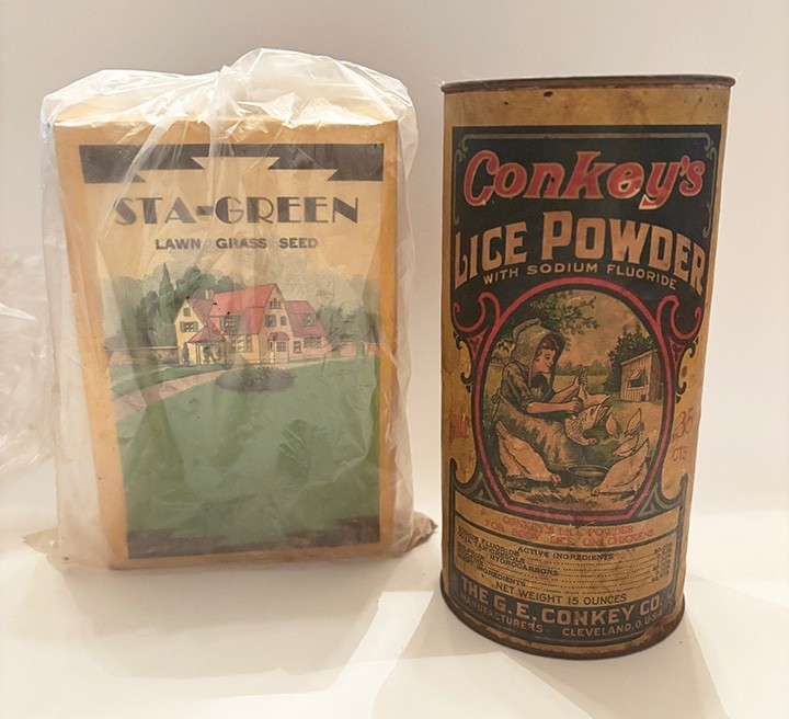 LOT OF 19 ORIGINAL ANTIQUE PACKAGES AND PRODUCTS