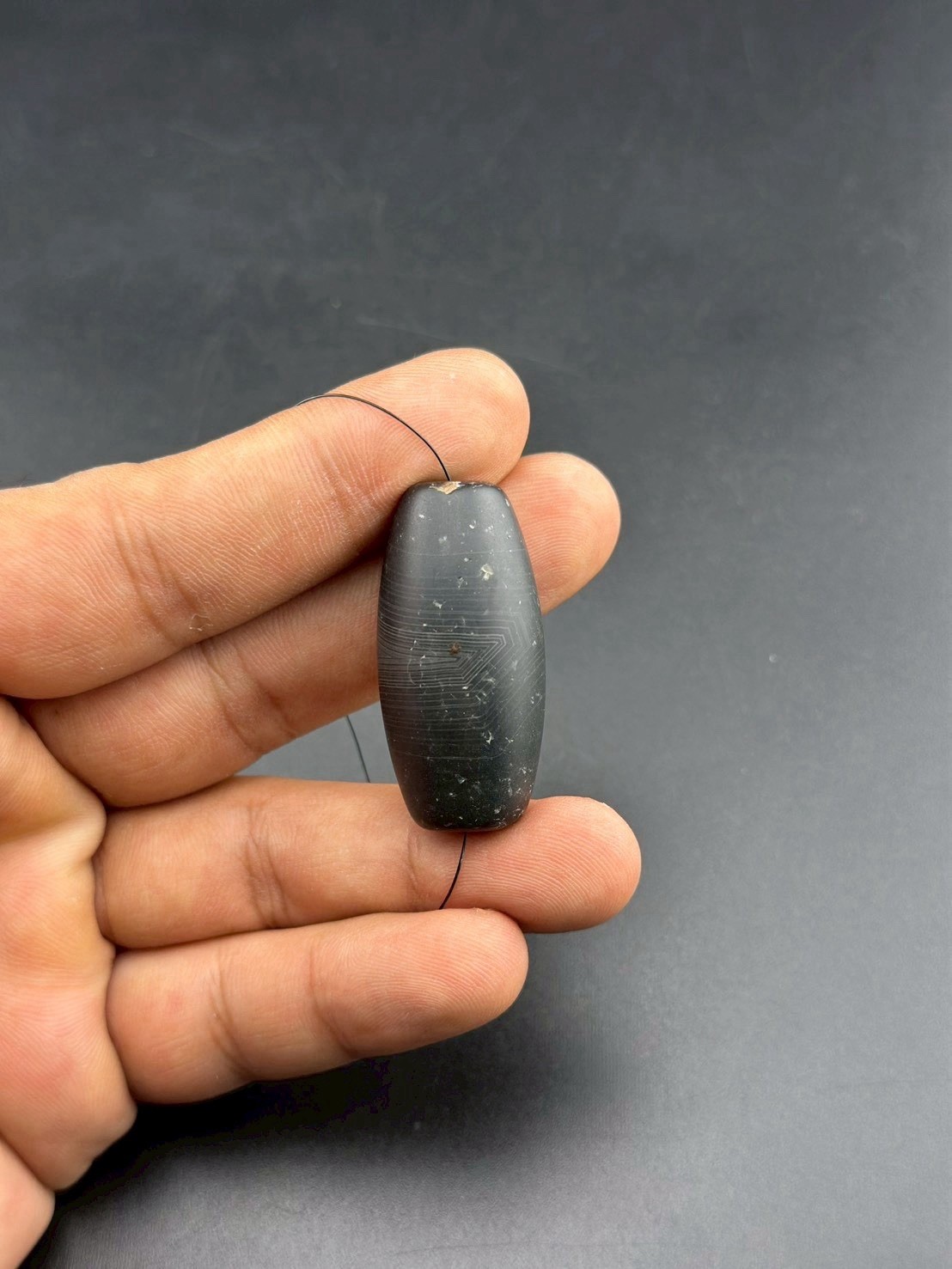 Genuine Ancient Tibetan Himalayan Agate Sulaimani Dzi Bead