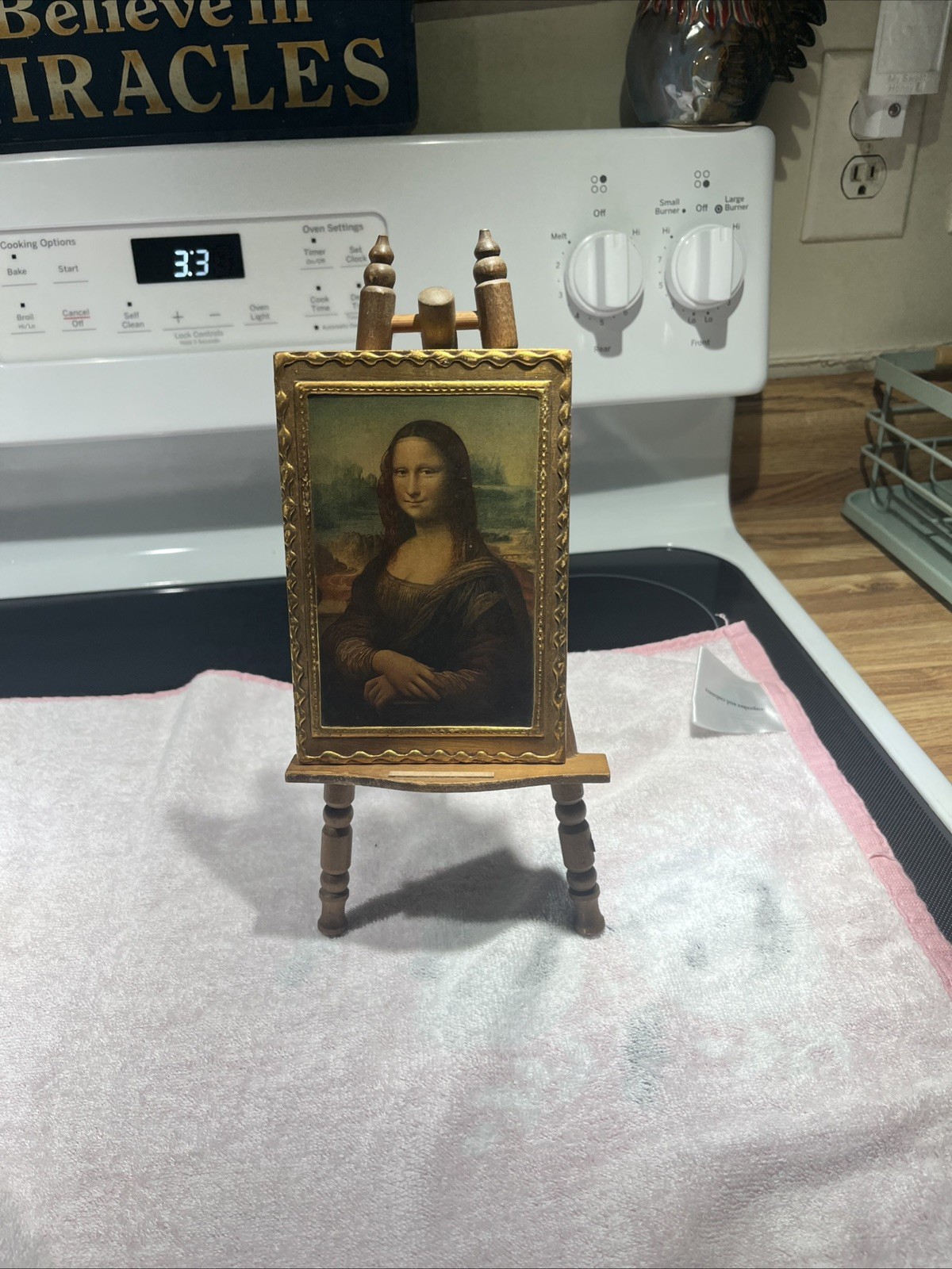 Mona Lisa Lot Of 2 plaques Gold Wood Very Rare Unique!! By Ugo Reghini