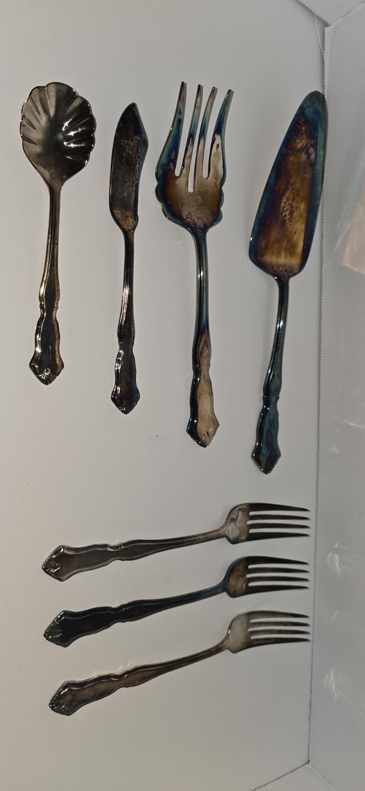 Wallace Silverplate Serving Set Includes 7 Separate Pieces No Monogram