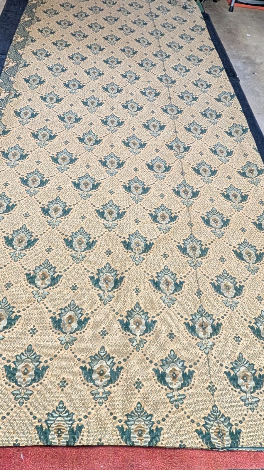 Vintage Turkish Oushak Rug Center Seam 13×9′