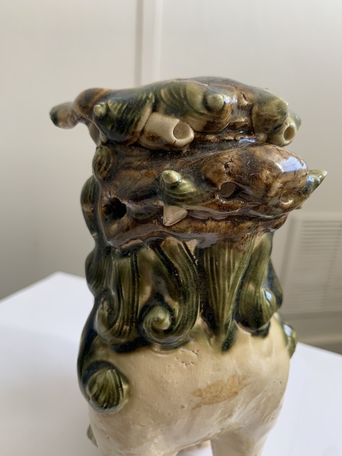 Vintage Stare Down Chinese Foo Dog Lion Guardian Look into My Eyes… Closer…yes.