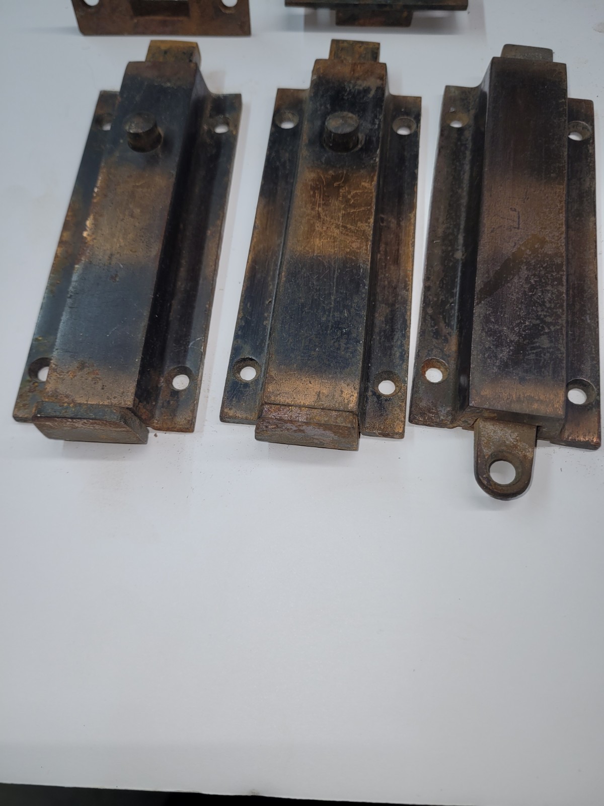Lot of Vintage Bolt Latch Door Lock Sliding Antique General Store Industrial