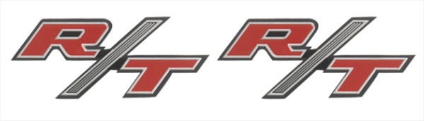 1970 Charger and Coronet side scoop R/T emblem. 1 pair of emblems (2 emblems)