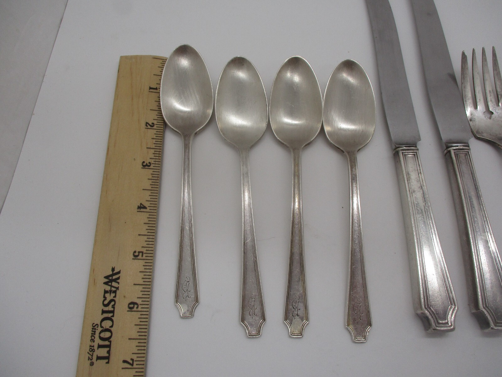 Vintage Silverplate Lot, Forks, Knives Spoons, Etc