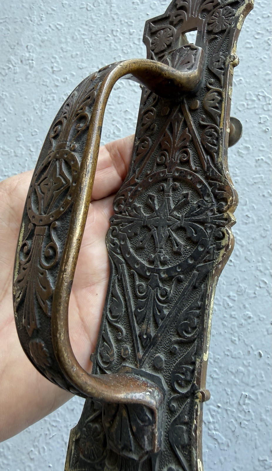 Antique Door Handle Pull Aesthetic Eastlake Old Bronze 9 1/4”