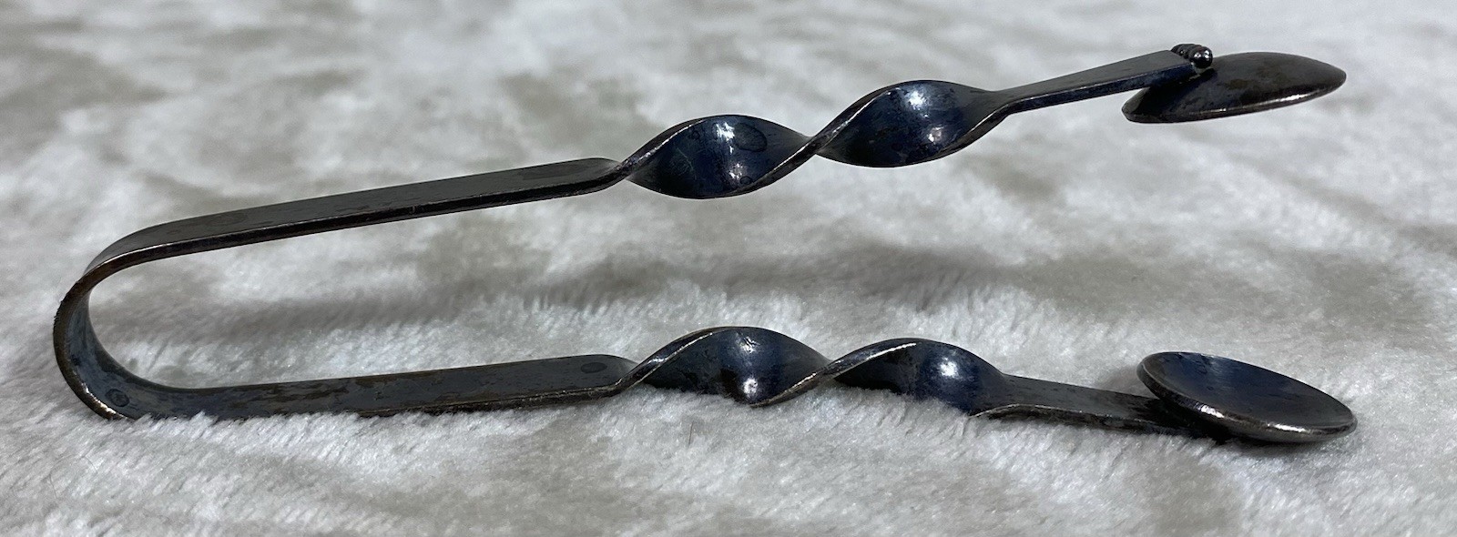 Antique Sterling Silver Sugar Tongs Twist Twisted Handle