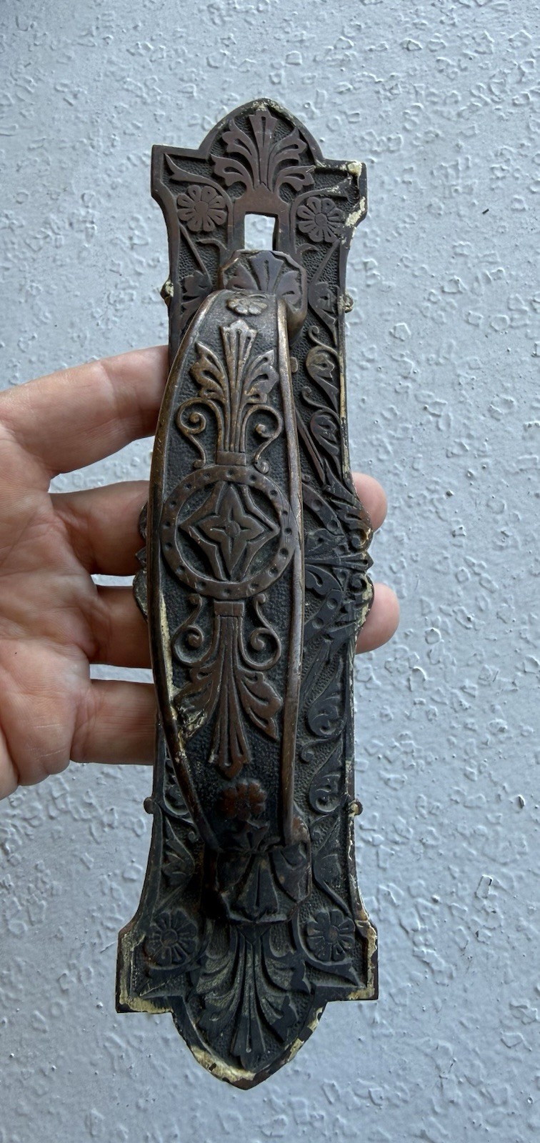 Antique Door Handle Pull Aesthetic Eastlake Old Bronze 9 1/4”
