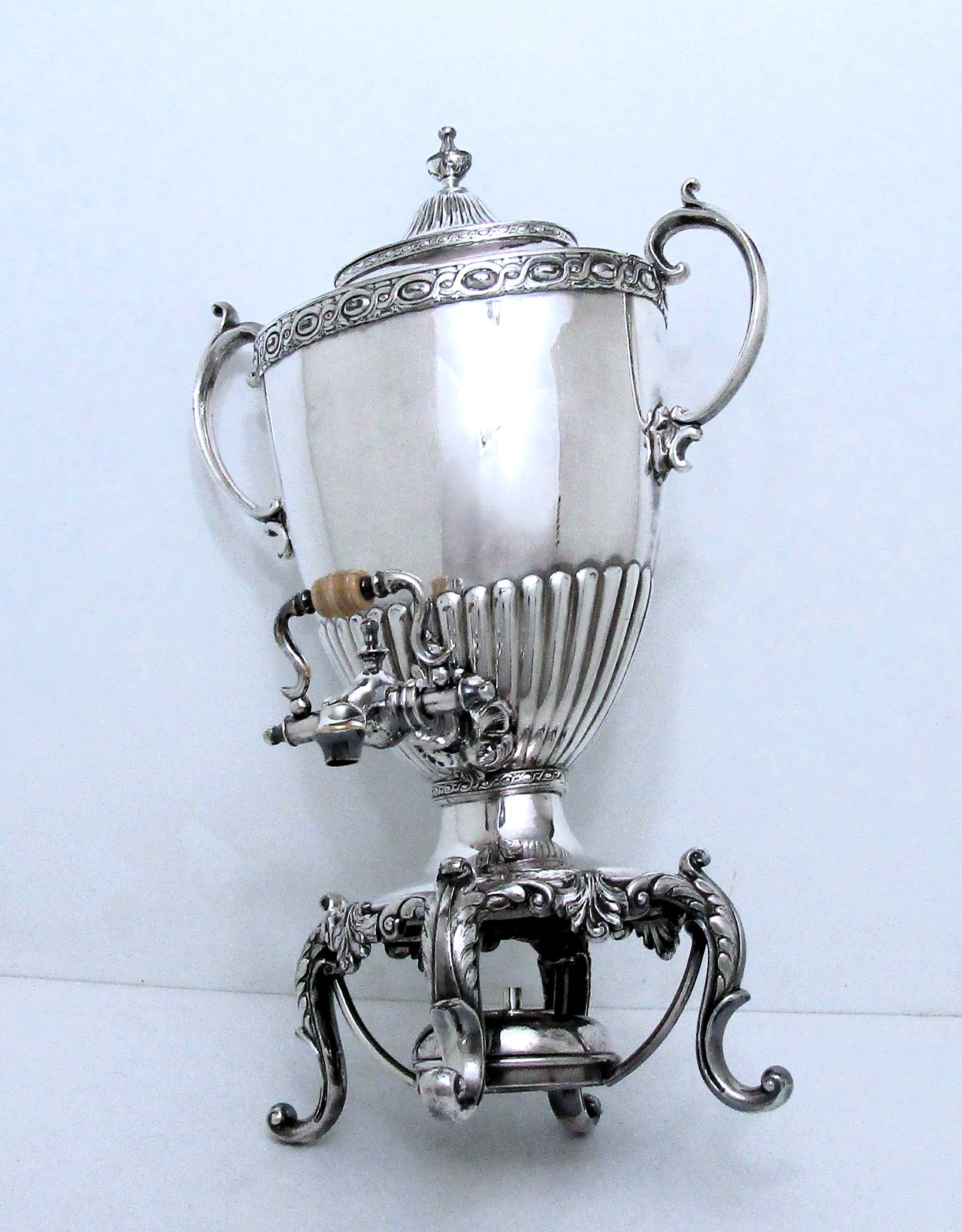 1858 BANCROFT REDFIELD & RICE NEW YORK CIVIL WAR ERA ROCOCO REVIVAL COFFEE URN