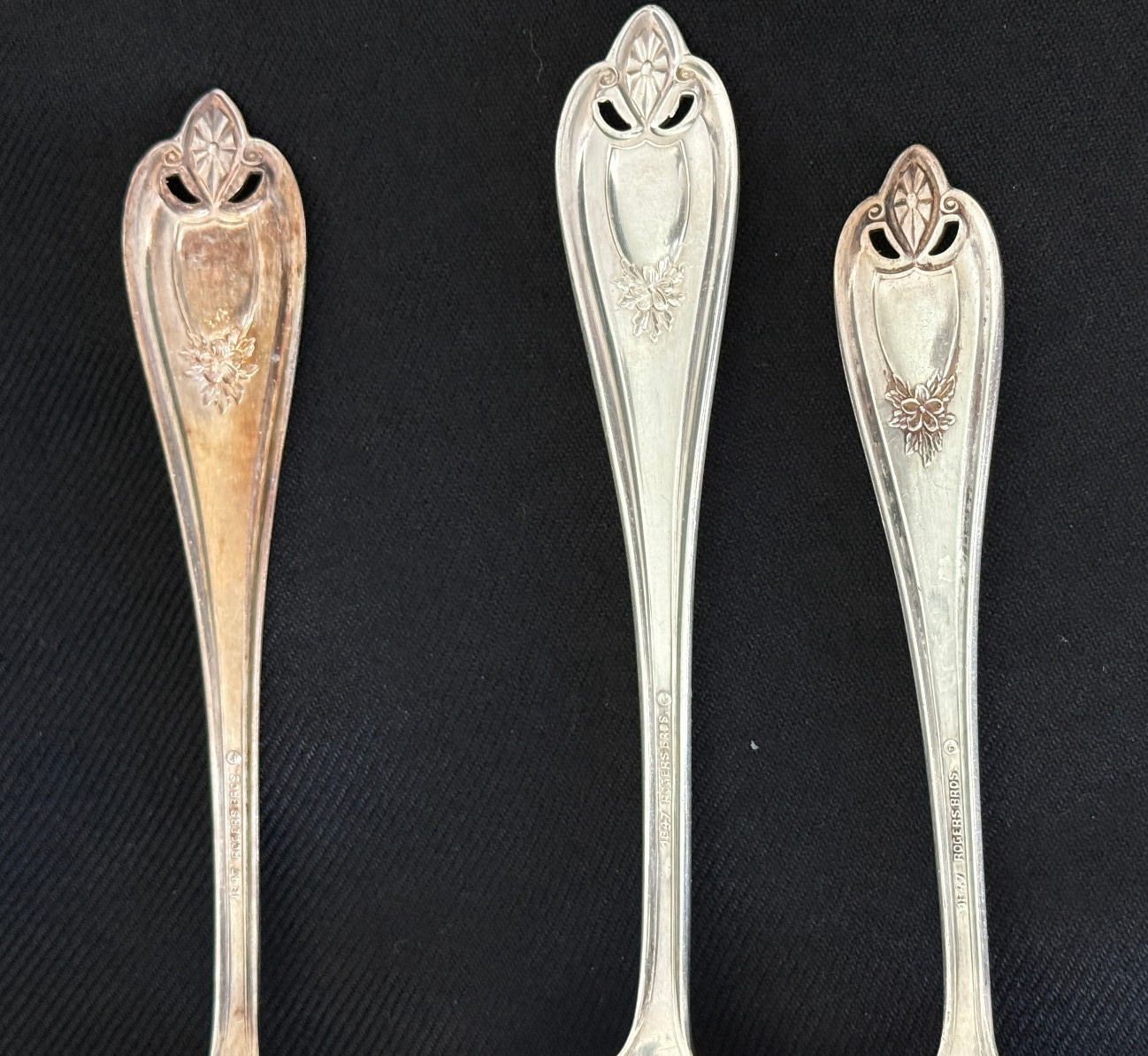 1847 Rogers Bros Old Colony Silverplate Flatware Spoon Fork Serving Set of 3
