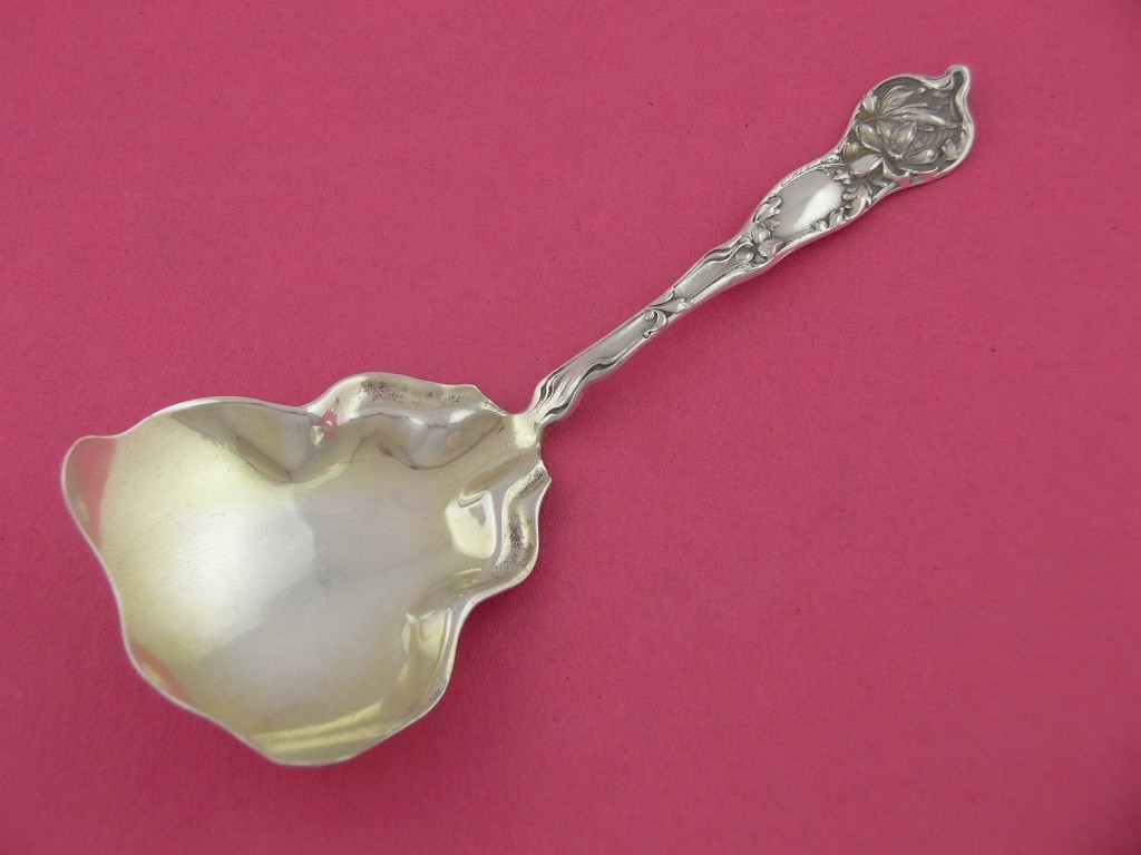 Rare Sterling Silver SHIEBLER Bon Bon / Almond Serving Scoop FIORITO 1902 NoMono