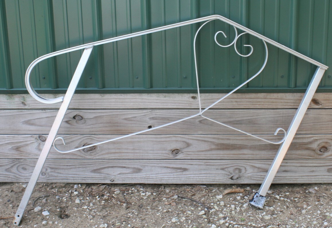 Vintage Aluminum Scroll Metal Decorative Stair Hand Rail