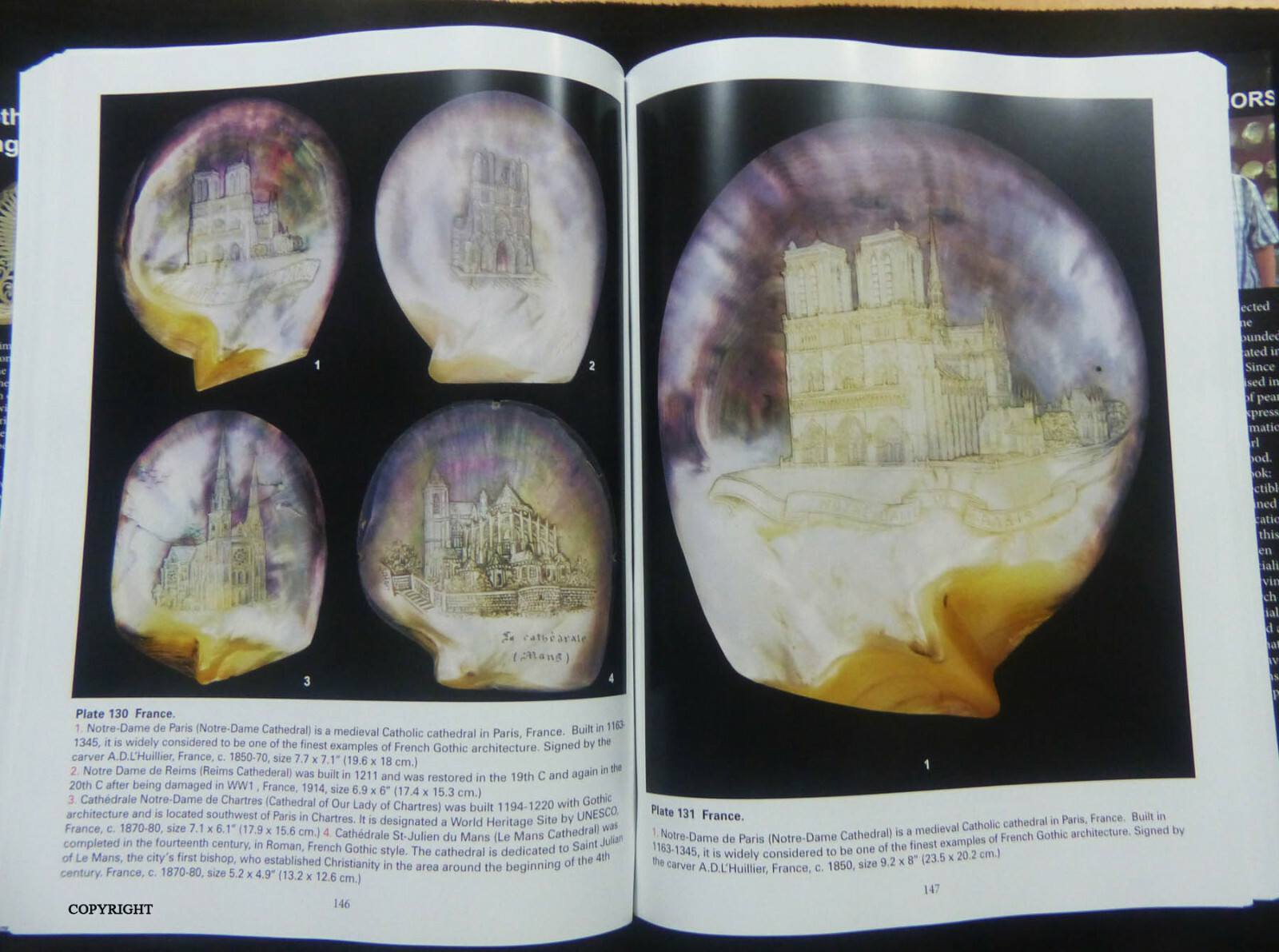 IMPORTANT REFERENCE BOOK : MOTHER OF PEARL CARVINGS OF THE WORLD BY M & D MEYER