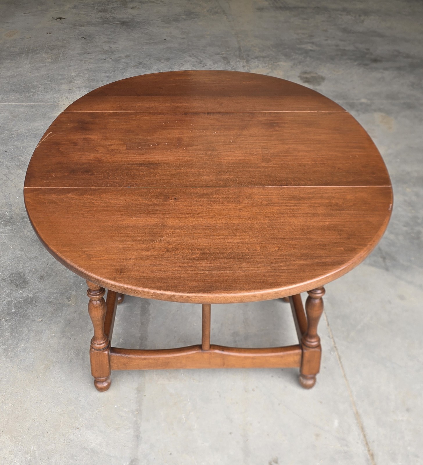 MCM Wood Dropleaf Table Heywood Wakefield 28″× 14″ × 24″